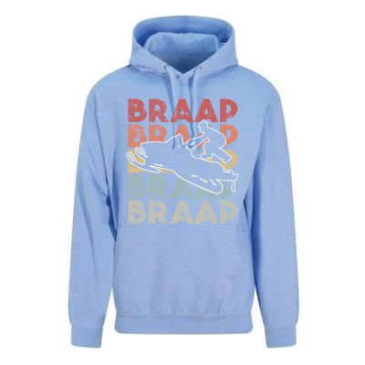 Vintage Braap Snowmobile Gift I Retro Snow Sled Gift Idea Meaningful Gift Unisex Surf Hoodie