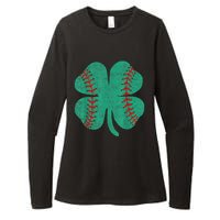 Vintage Baseball Shamrock St Patricks Day Shirt  b.o.y.s Womens CVC Long Sleeve Shirt