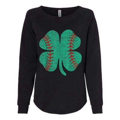 Vintage Baseball Shamrock St Patricks Day Shirt  b.o.y.s Womens California Wash Sweatshirt