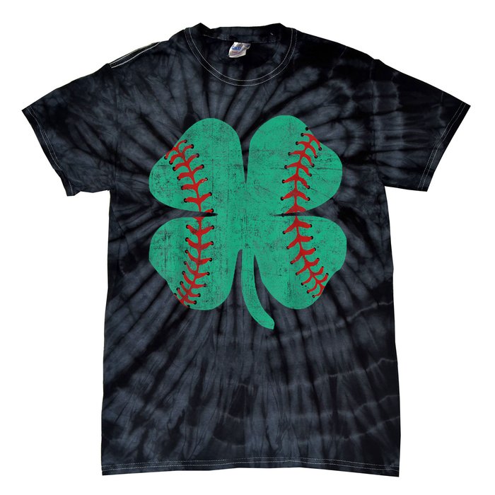 Vintage Baseball Shamrock St Patricks Day Shirt  b.o.y.s Tie-Dye T-Shirt