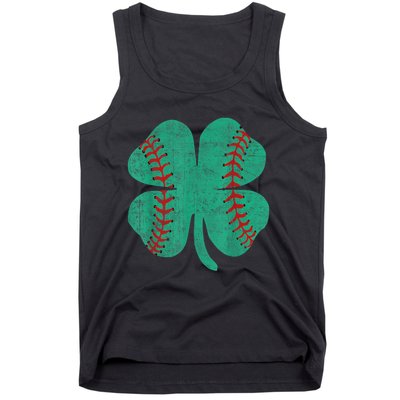 Vintage Baseball Shamrock St Patricks Day Shirt  b.o.y.s Tank Top