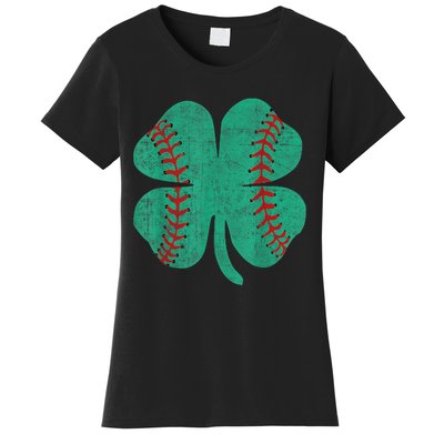 Vintage Baseball Shamrock St Patricks Day Shirt  b.o.y.s Women's T-Shirt