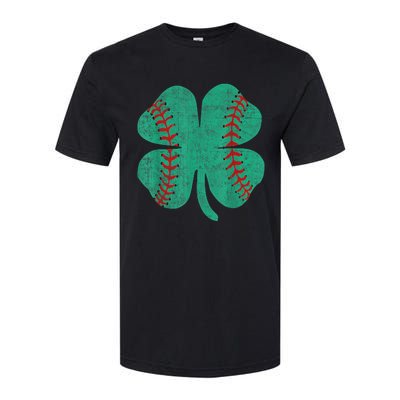 Vintage Baseball Shamrock St Patricks Day Shirt  b.o.y.s Softstyle CVC T-Shirt