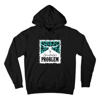 Vintage Bull Skull Leopard Bleached Somebody's Problem Hoodie