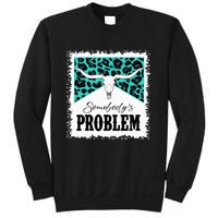 Vintage Bull Skull Leopard Bleached Somebody's Problem Sweatshirt