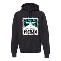 Vintage Bull Skull Leopard Bleached Somebody's Problem Premium Hoodie