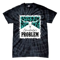 Vintage Bull Skull Leopard Bleached Somebody's Problem Tie-Dye T-Shirt