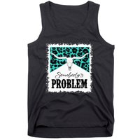 Vintage Bull Skull Leopard Bleached Somebody's Problem Tank Top