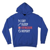 Vlogging Blog Streamer Blogger Eat Sleep Stream Repeat Cool Gift Hoodie