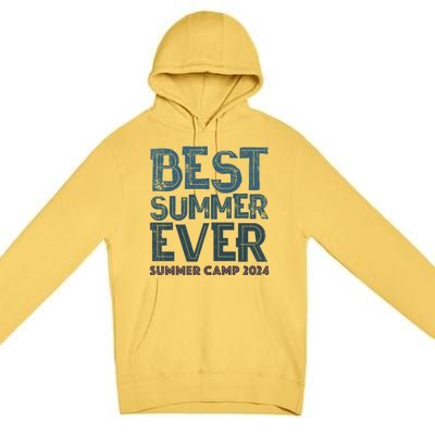 Vintage Best Summer Ever Camp 2024 Staff Cousins Nurse Gift Premium Pullover Hoodie