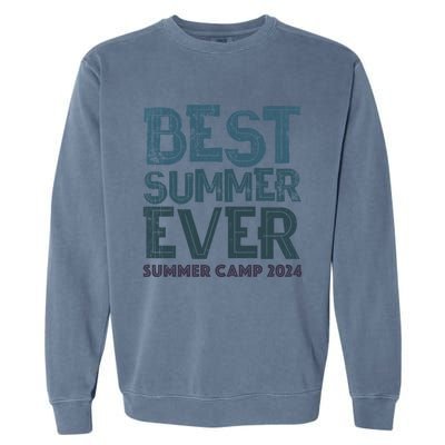 Vintage Best Summer Ever Camp 2024 Staff Cousins Nurse Gift Garment-Dyed Sweatshirt