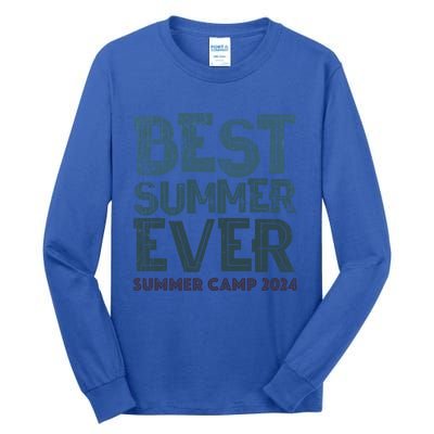 Vintage Best Summer Ever Camp 2024 Staff Cousins Nurse Gift Tall Long Sleeve T-Shirt