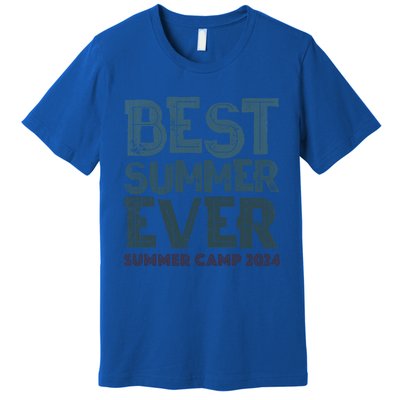 Vintage Best Summer Ever Camp 2024 Staff Cousins Nurse Gift Premium T-Shirt