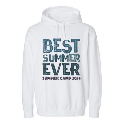 Vintage Best Summer Ever Camp 2024 Staff Cousins Nurse Gift Garment-Dyed Fleece Hoodie