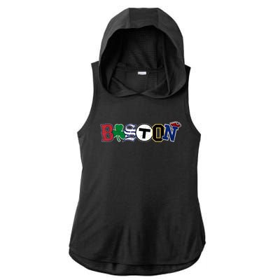 Vintage Boston Sports Fan City Pride T Ladies PosiCharge Tri-Blend Wicking Draft Hoodie Tank