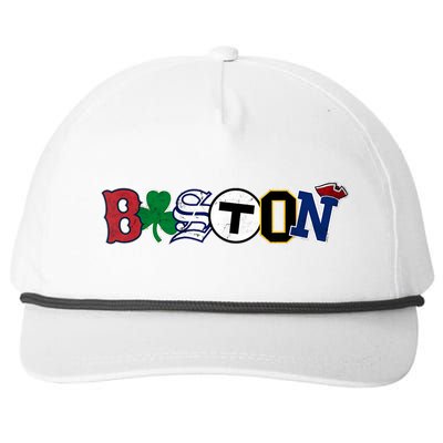 Vintage Boston Sports Fan City Pride T Snapback Five-Panel Rope Hat