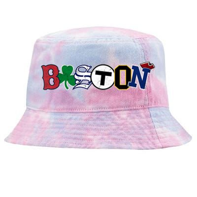 Vintage Boston Sports Fan City Pride T Tie-Dyed Bucket Hat