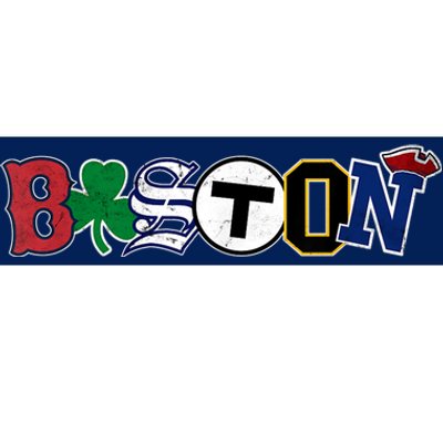 Vintage Boston Sports Fan City Pride T Bumper Sticker