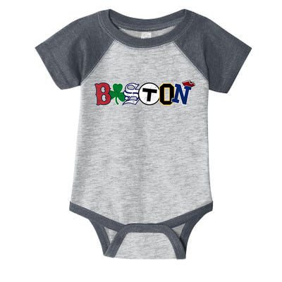 Vintage Boston Sports Fan City Pride T Infant Baby Jersey Bodysuit