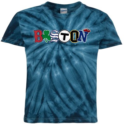 Vintage Boston Sports Fan City Pride T Kids Tie-Dye T-Shirt