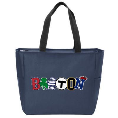 Vintage Boston Sports Fan City Pride T Zip Tote Bag