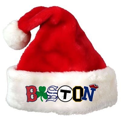 Vintage Boston Sports Fan City Pride T Premium Christmas Santa Hat