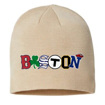 Vintage Boston Sports Fan City Pride T Sustainable Beanie