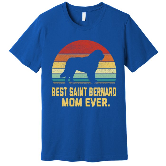 Vintage Best Saint Bernard Mom Ever Funny Gift Premium T-Shirt