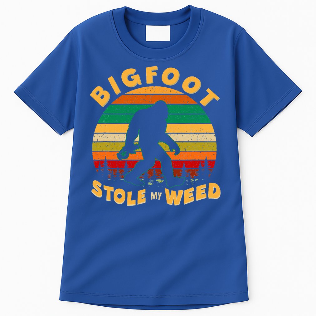 Vintage Bigfoot Stole My Weed 420 Marijuana Tall T-Shirt