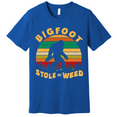 Vintage Bigfoot Stole My Weed 420 Marijuana Premium T-Shirt