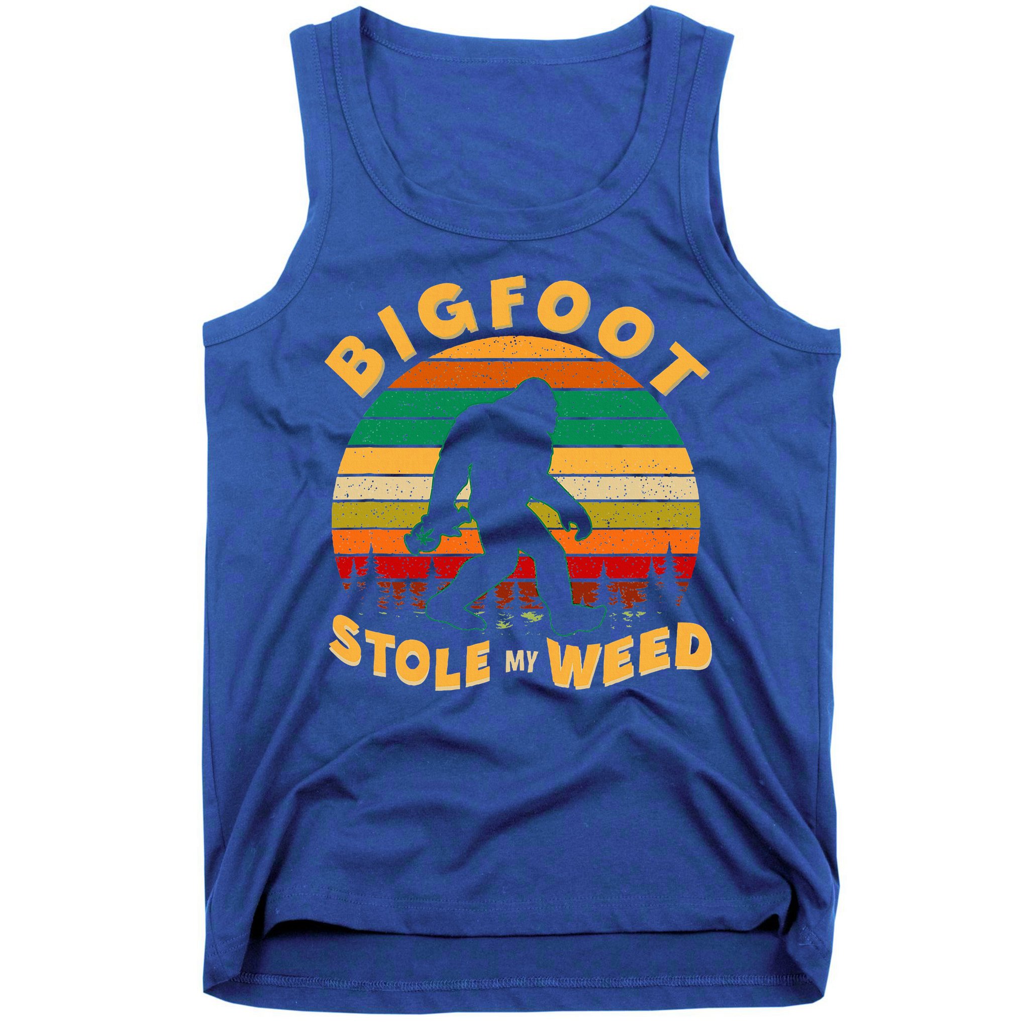 Vintage Bigfoot Stole My Weed 420 Marijuana Tank Top