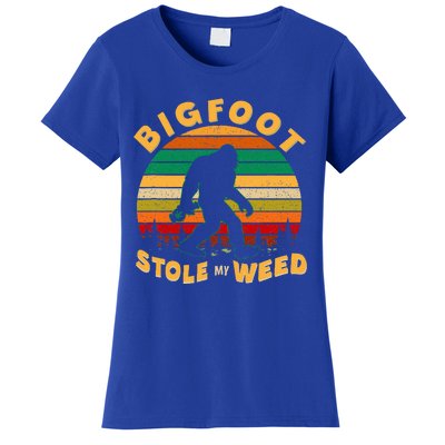 Vintage Bigfoot Stole My Weed 420 Marijuana Women's T-Shirt