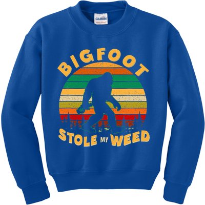 Vintage Bigfoot Stole My Weed 420 Marijuana Kids Sweatshirt