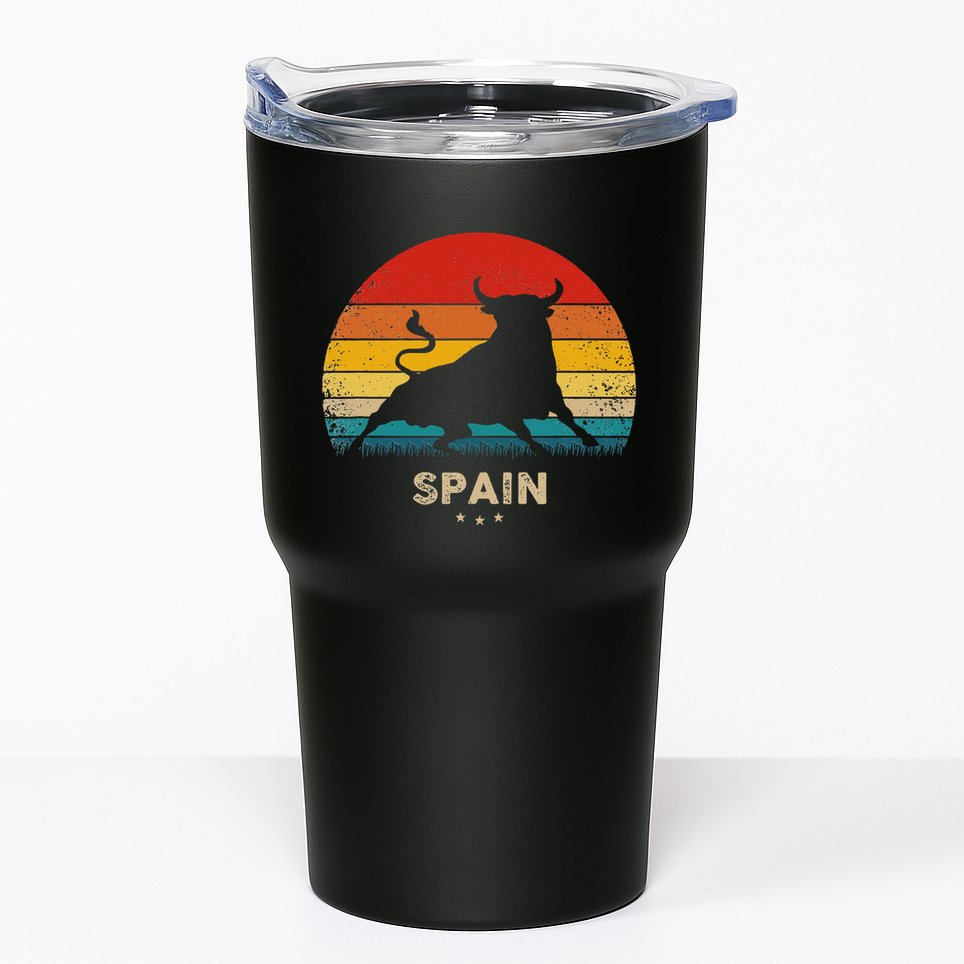 Vintage Bull Silhouette Spain Tumbler