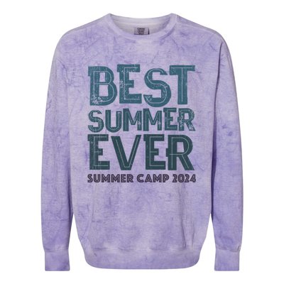 Vintage Best Summer Ever Camp 2024 Staff Cousins Nurse Meaningful Gift Colorblast Crewneck Sweatshirt