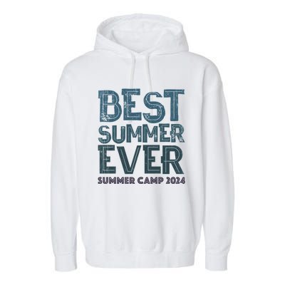 Vintage Best Summer Ever Camp 2024 Staff Cousins Nurse Meaningful Gift Garment-Dyed Fleece Hoodie