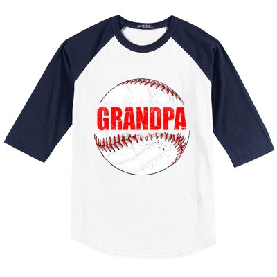 Vintage Baseball Softball Lover Grandpa Fathers Day Cute Gift Baseball Sleeve Shirt