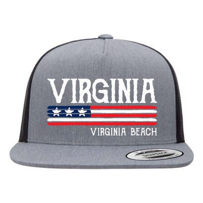 Virginia Beach Souvenir Gift Flat Bill Trucker Hat