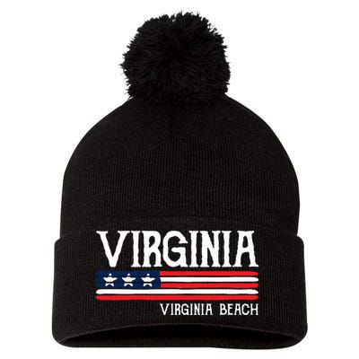 Virginia Beach Souvenir Gift Pom Pom 12in Knit Beanie