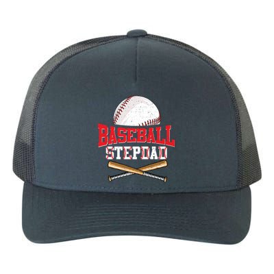 Vintage Baseball Stepdad Funny Fathers Day Game Day Gift Yupoong Adult 5-Panel Trucker Hat