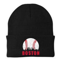 Vintage Boston Skyline Baseball Throwback For Red Game Day Beanie