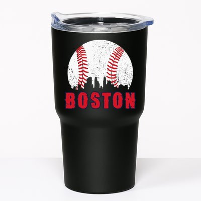 Vintage Boston Skyline Baseball Throwback For Red Game Day Tumbler