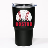 Vintage Boston Skyline Baseball Throwback For Red Game Day Tumbler