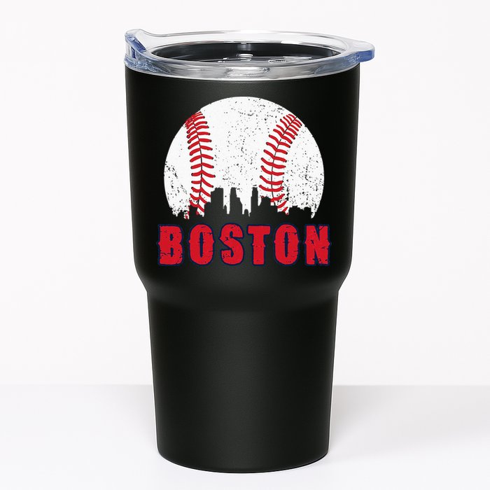 Vintage Boston Skyline Baseball Throwback For Red Game Day Tumbler