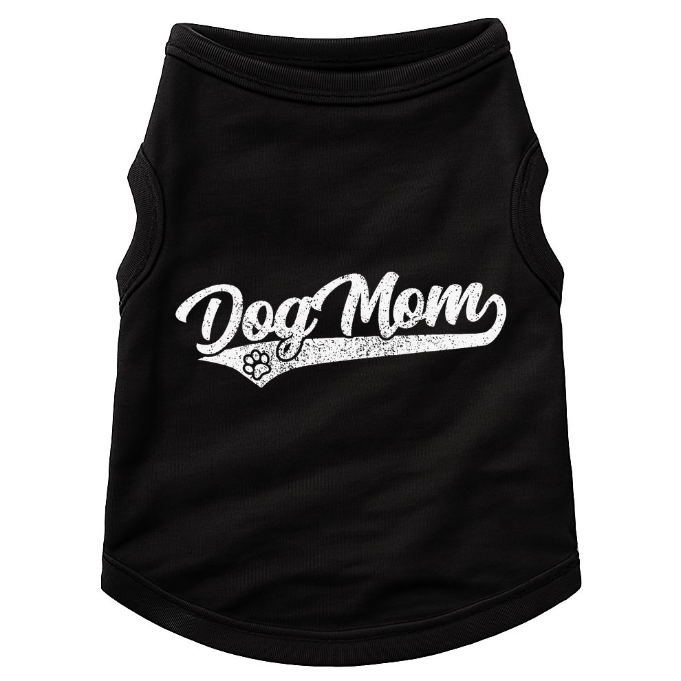 Vintage Baseball Style Retro Distressed Dog Mom Doggie Tank