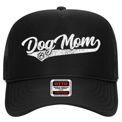 Vintage Baseball Style Retro Distressed Dog Mom Hat