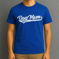 Vintage Baseball Style Retro Distressed Dog Mom T-Shirt