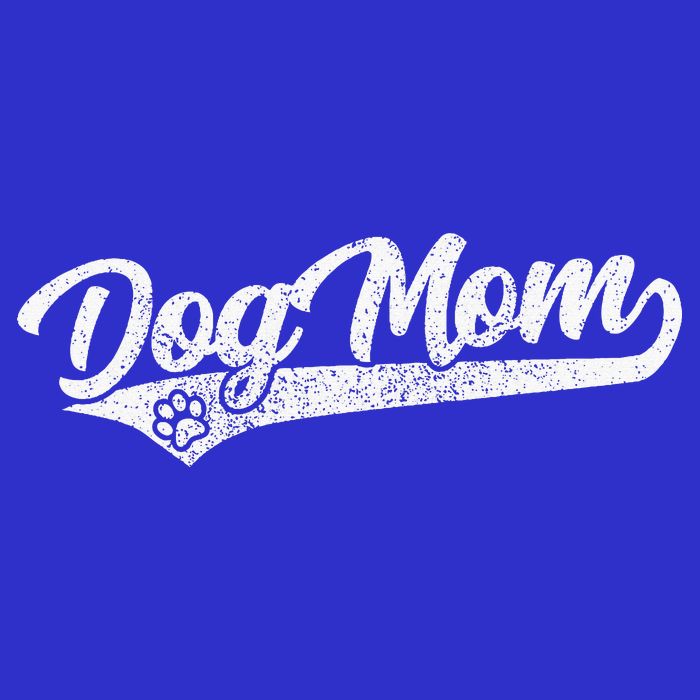 Vintage Baseball Style Retro Distressed Dog Mom T-Shirt