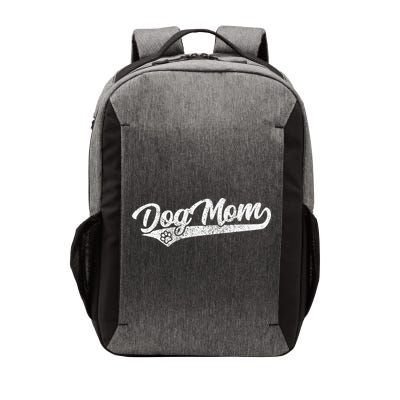 Vintage Baseball Style Retro Distressed Dog Mom Vector Backpack