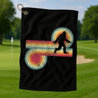Vintage Bigfoot Sasquatch 70S 80S Style Retro Women Golf Towel